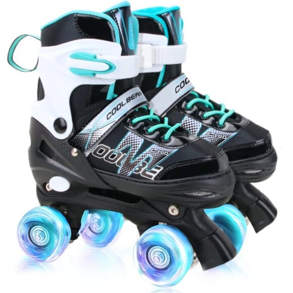 Other - Sowume Kids Black Adjustable 8 Wheels Shine Safe And Fun Illuminating Skates